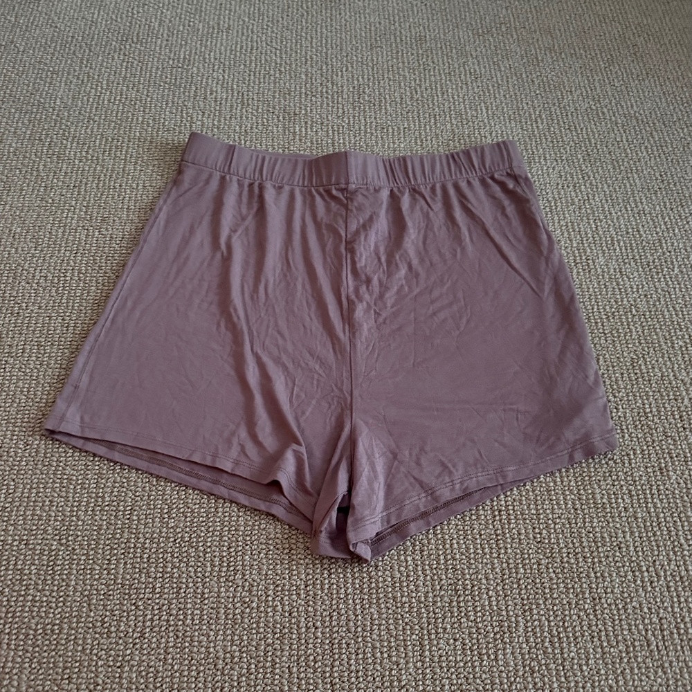Skims Sienna Knit Pajama Shorts, Size Medium NWT